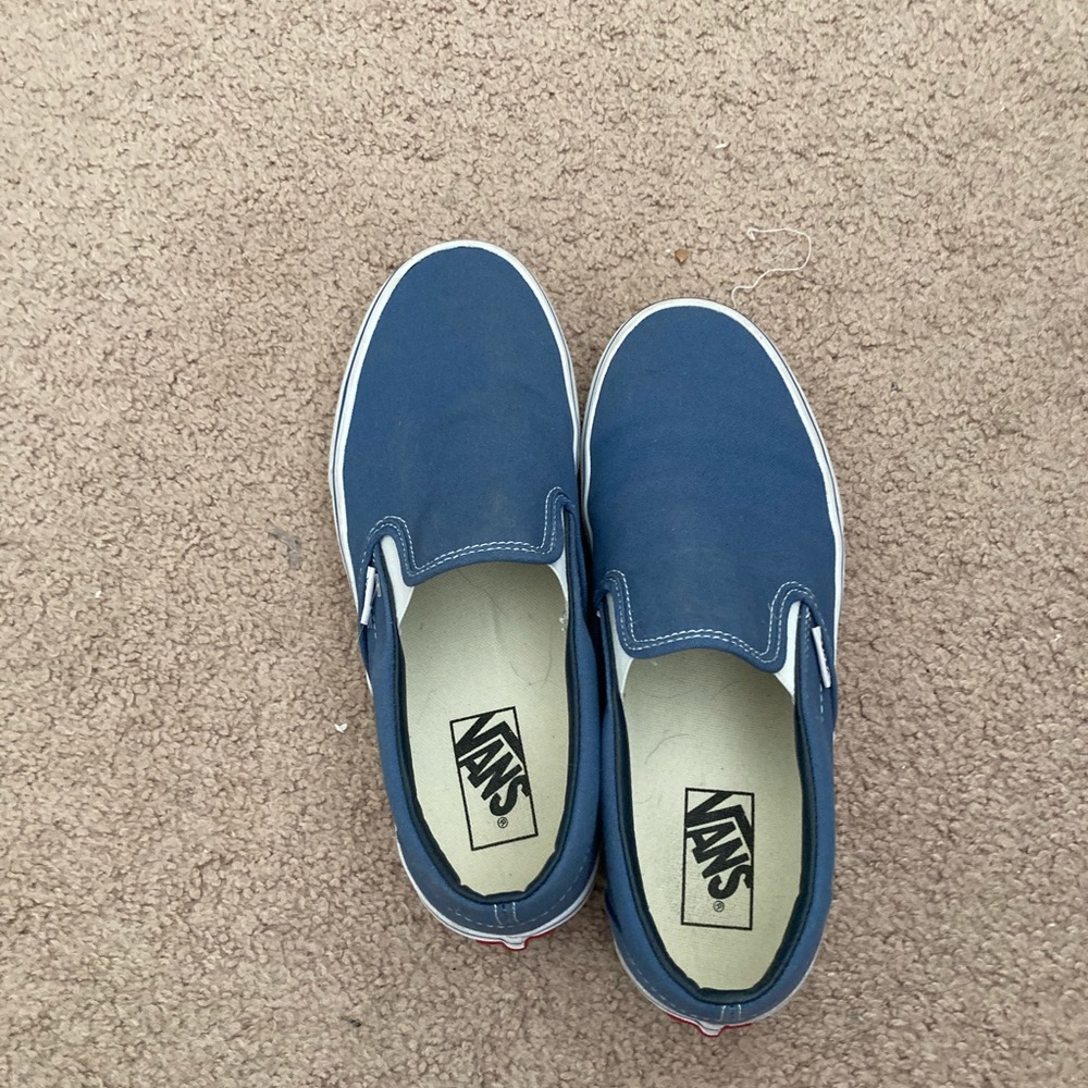 Blue Vans sneakers